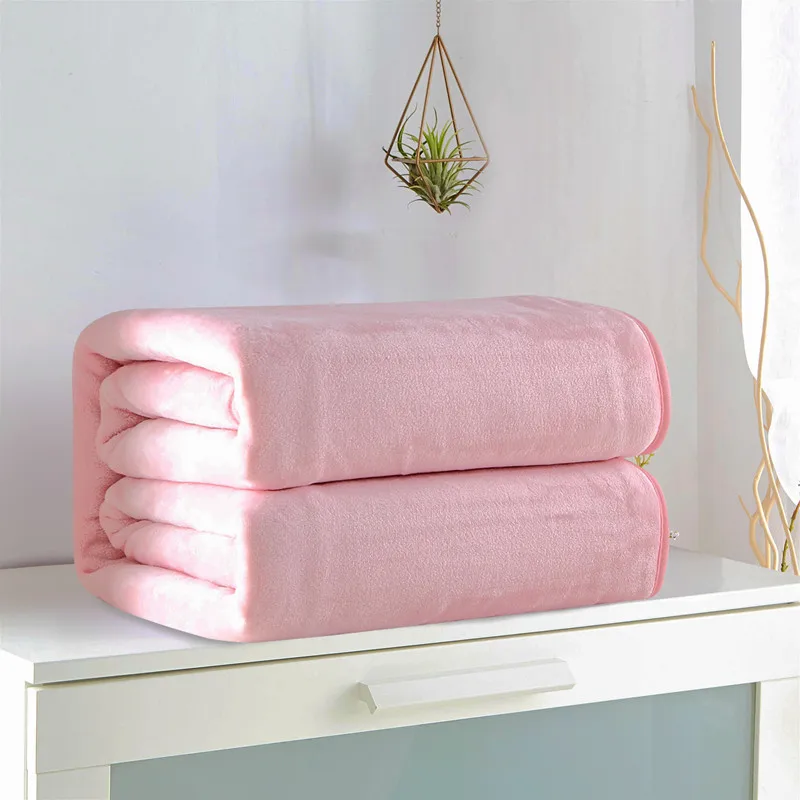 Buy Polyester Pink Blankets Cheap Cozy/Soft Fleece
