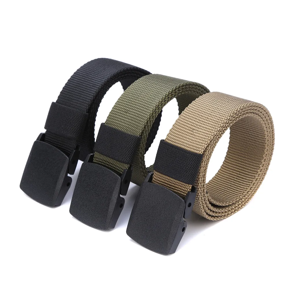 

Men Army Style Casual Belt Double Ring Buckle Thicker Canvas Men Belt Outdoor Multifunctional Training Equipment