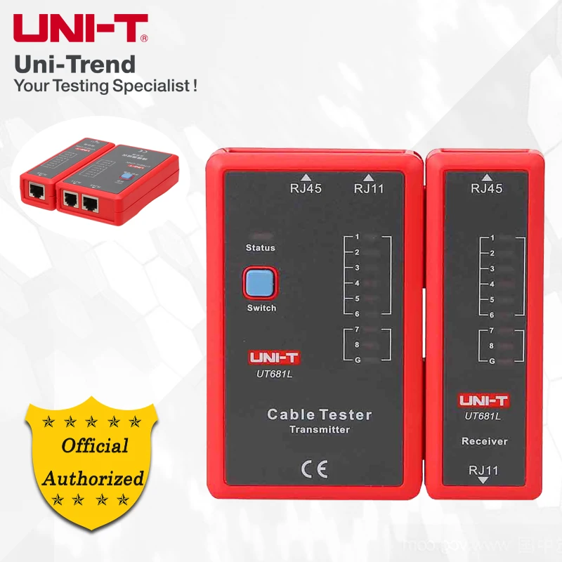 

UNI-T UT681L/UT681C/UT681HDMI Cable Tester; Network Cable/Phone Line/HDMI/MINI-HDMI HD Cable Tester