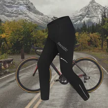 Santic зимние длинные брюки для велоспорта Мужские Светоотражающие термальные брюки сохраняющие тепло велосипедные полный брюки Одежда для езды на велосипеде WMC04029