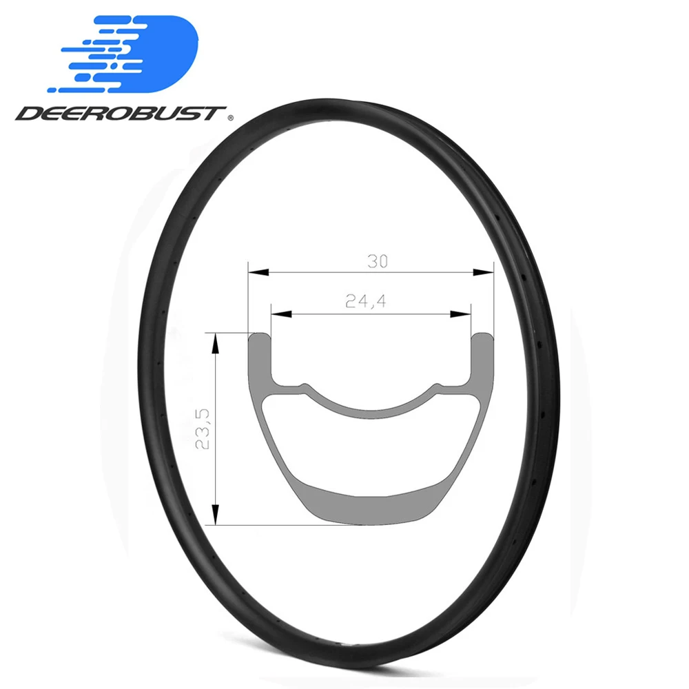 

320g Carbon Mountain Bike Rims 23.5mm x 30mm XC CROSS COUNTRY Bicycle Wheel MTB Rim 29er 27.5er 650B Hookless Tubeless Clincher