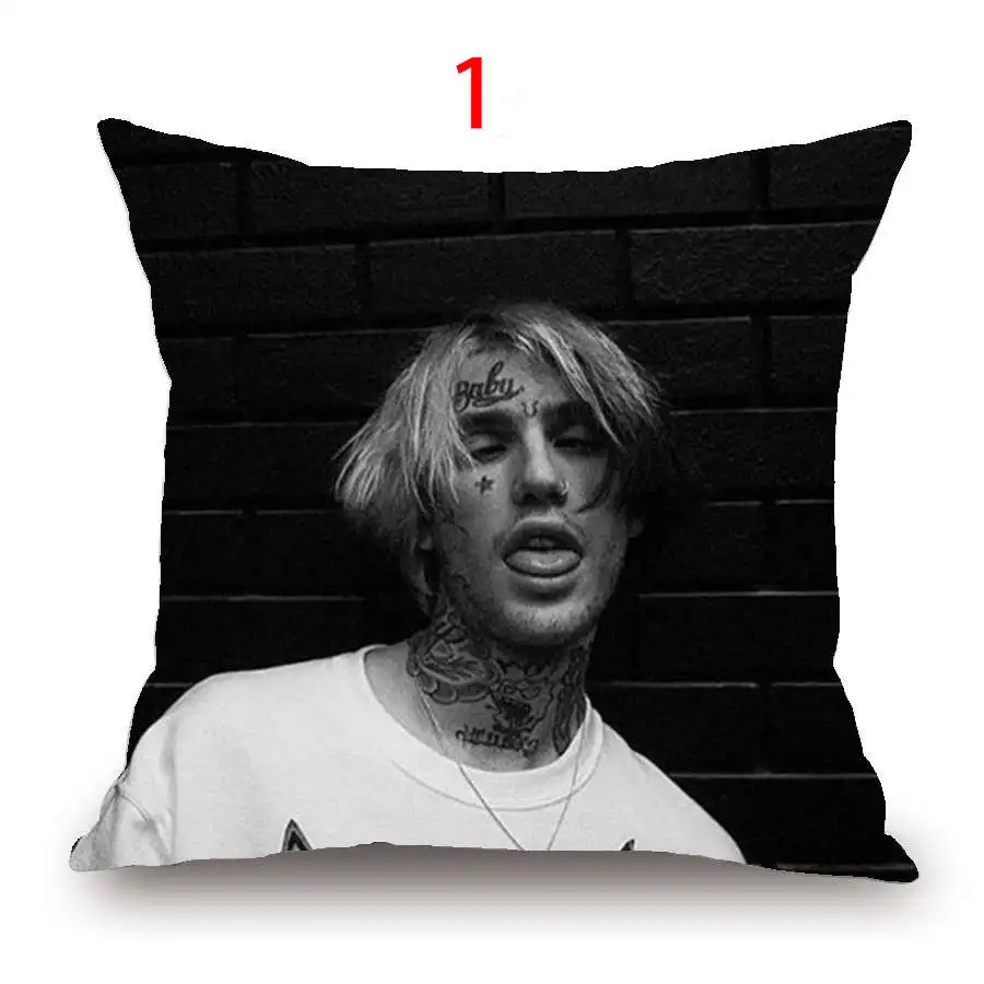 45x45 Lil Peep Home Декоративная льняная наволочка для подушки поп-певица Lil Peep Print Throw Pillow чехол Минималистичная подушка