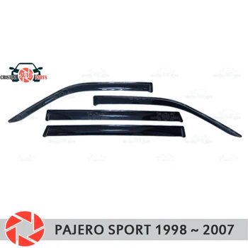 

Window deflector for Mitsubishi Pajero Sport 1998-2007 rain deflector dirt protection car styling decoration accessories molding