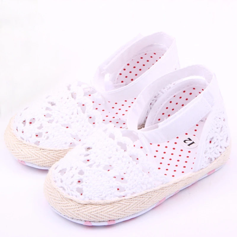 

0-18M Baby Infant Kids Girl Summer Soft Sole Crib Crochet Toddler Newborn Shoes