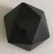 5 шт./лот 19,5 мм Icosahedron силиконовые бусины без бисероплетения пищевого силикона Icosahedron бусины для прорезывания зубов Детские Жевательные бусины - Цвет: Smokey Black