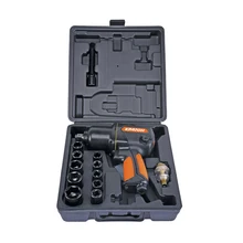 Гайковерт пневматический с набором ударных головок КРАТОН AIW-04S