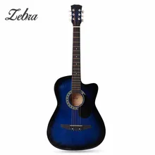 Zebra 6 Strings 38 Inch Folk Acoustic Electric Bass Guitar Guitarra Ukulele with Case Box for Musical Stringed Instrument Lover