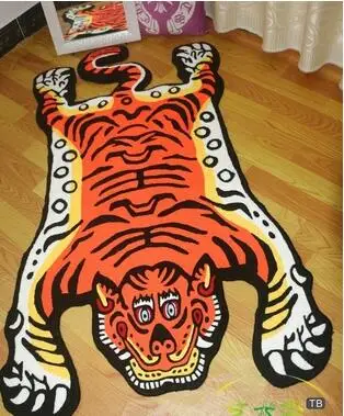 59x100 см креативный ковер с рисунком тигровой кожи, ковер для гостиной, прикроватный коврик нескользящий коврик для двери