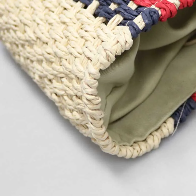 Summer Women Fashion Straw Bags INS Popular Beach Female Handbag Lady Large Handmade Shoulder Bag Travel Knitted Bolsa SS3225 (2)