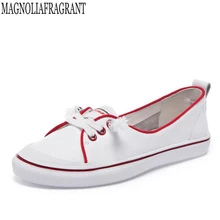 Дамские туфли на плоской подошве из дышащего материала Для женщин спортивная обувь Высокое качество из натуральной кожи; цвет белый, Женские туфли-лодочки повседневная обувь без застежки; c139