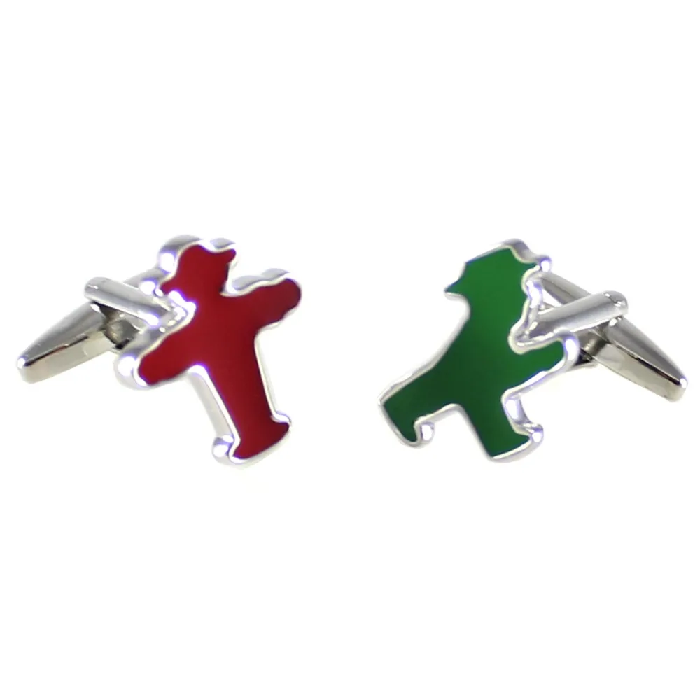 Светофоры знак запонки красный и зеленый пешеходный свет Запонки Свадебные на