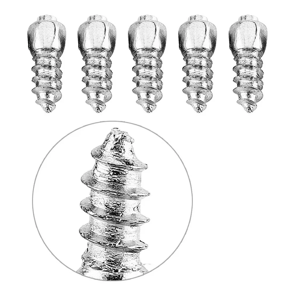 100Pcs Winter Car Anti Slip Steel Screw Stud Wheel Tire Snow Nail Spike New