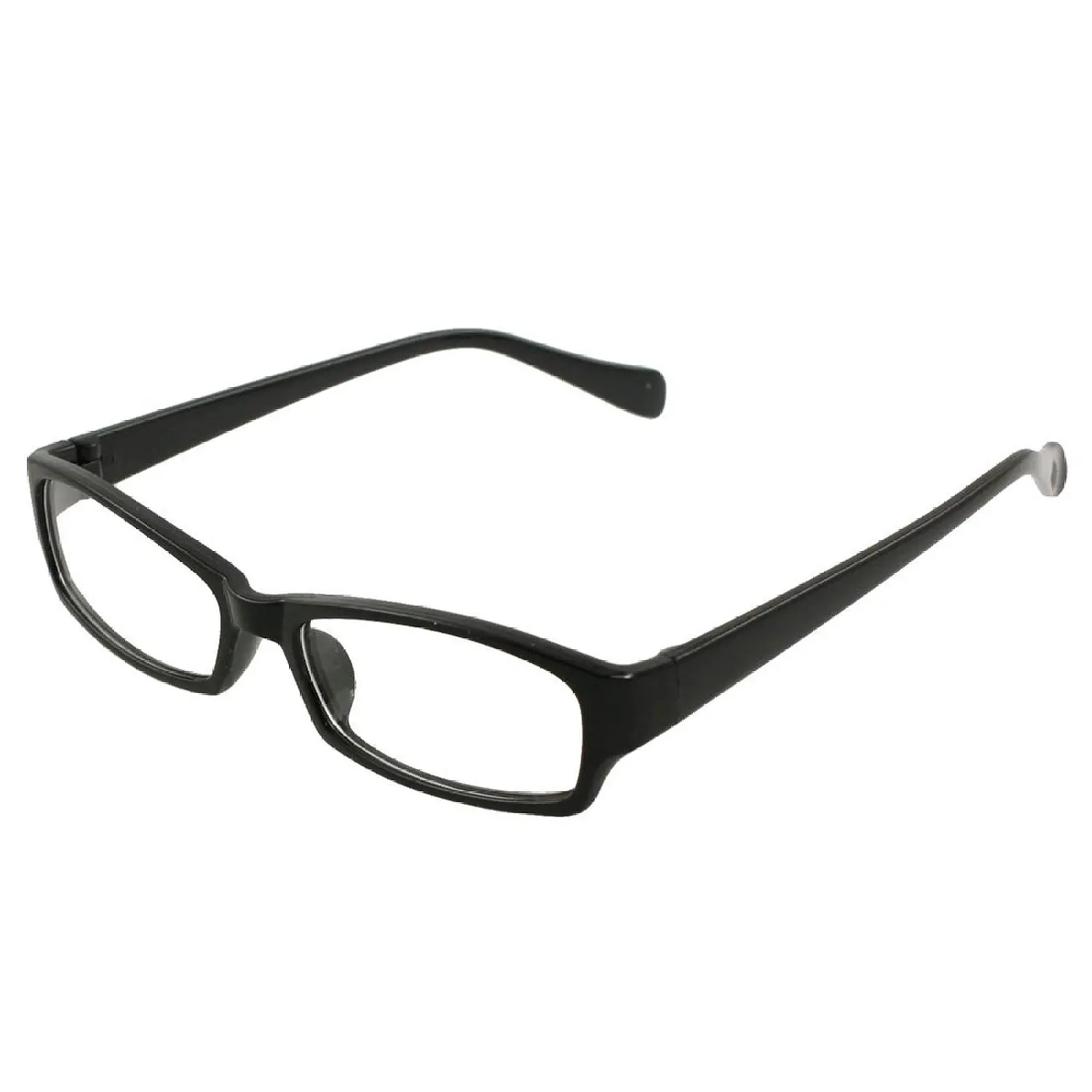 EAS Unisex Black Frame Clear Lens Eyewear Plain Plano Glassesblack