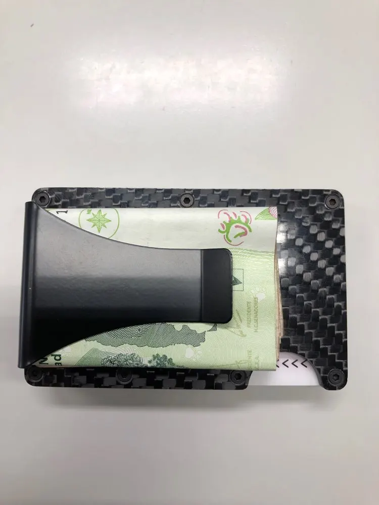 Men Women Credit Card Holder Anti Protect Blocking Rfid Wallet Portable ID Cardholder Clip Porte Carte Travel Metal Case photo review
