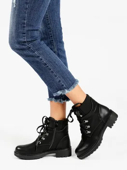 

Lace up ankle boots black