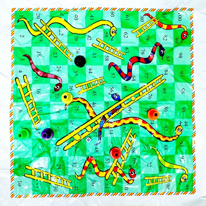 Giant snakes & Ladders mat game -  75g