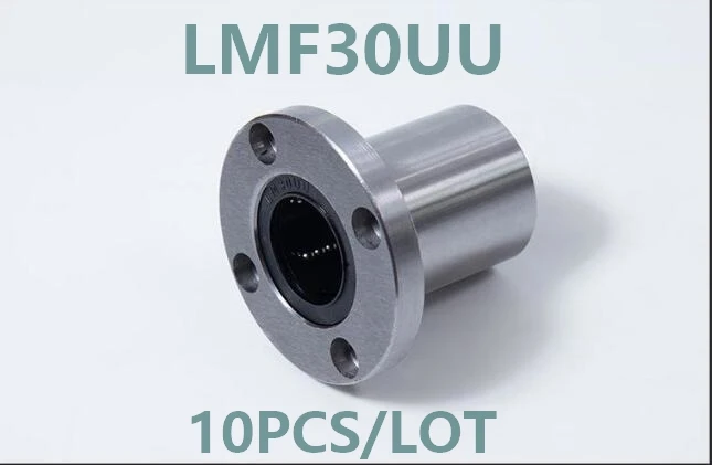QUARKZMAN Linearkugellager LMF6LUU (2 Stück) – 6 Mm Bohrung, 12 Mm Außendurchmesser, 35 Mm Länge, Vernickelt Mit Flansch & Schrauben