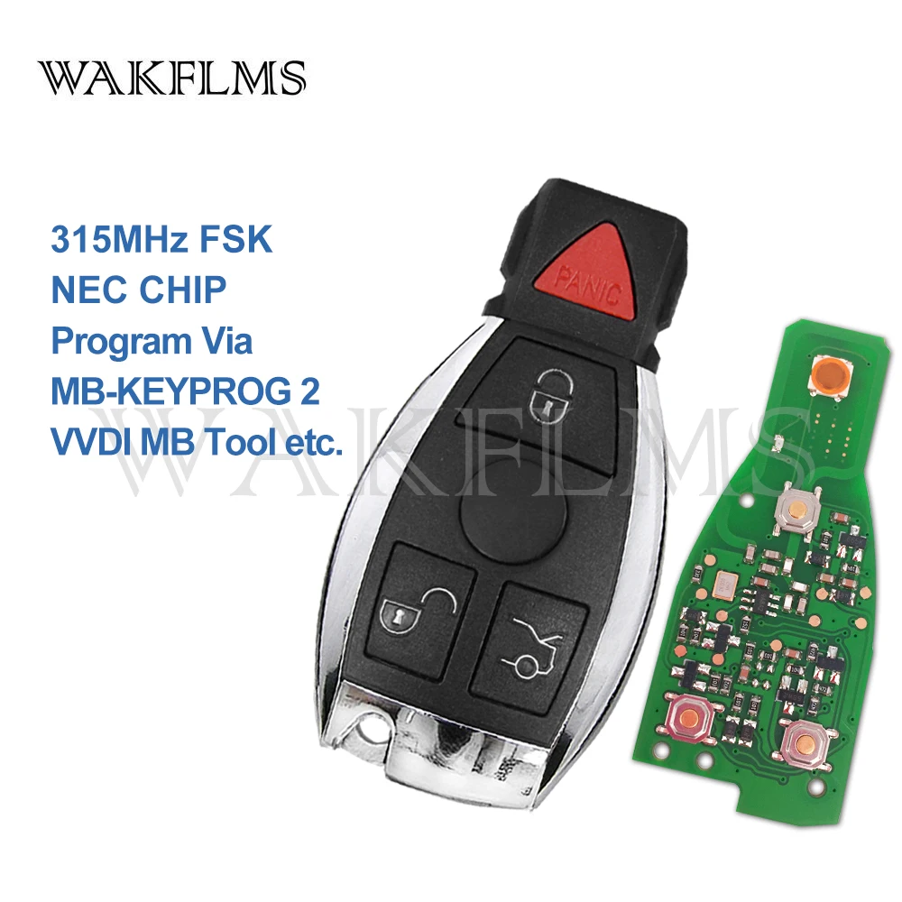 2 Batteries NEC Chip 315MHz Panic 433MHz Car Smart Remote Key Fob For Mercedes  Benz A B C E G R S Class CL CLK CLS GL ML SL SLK - AliExpress