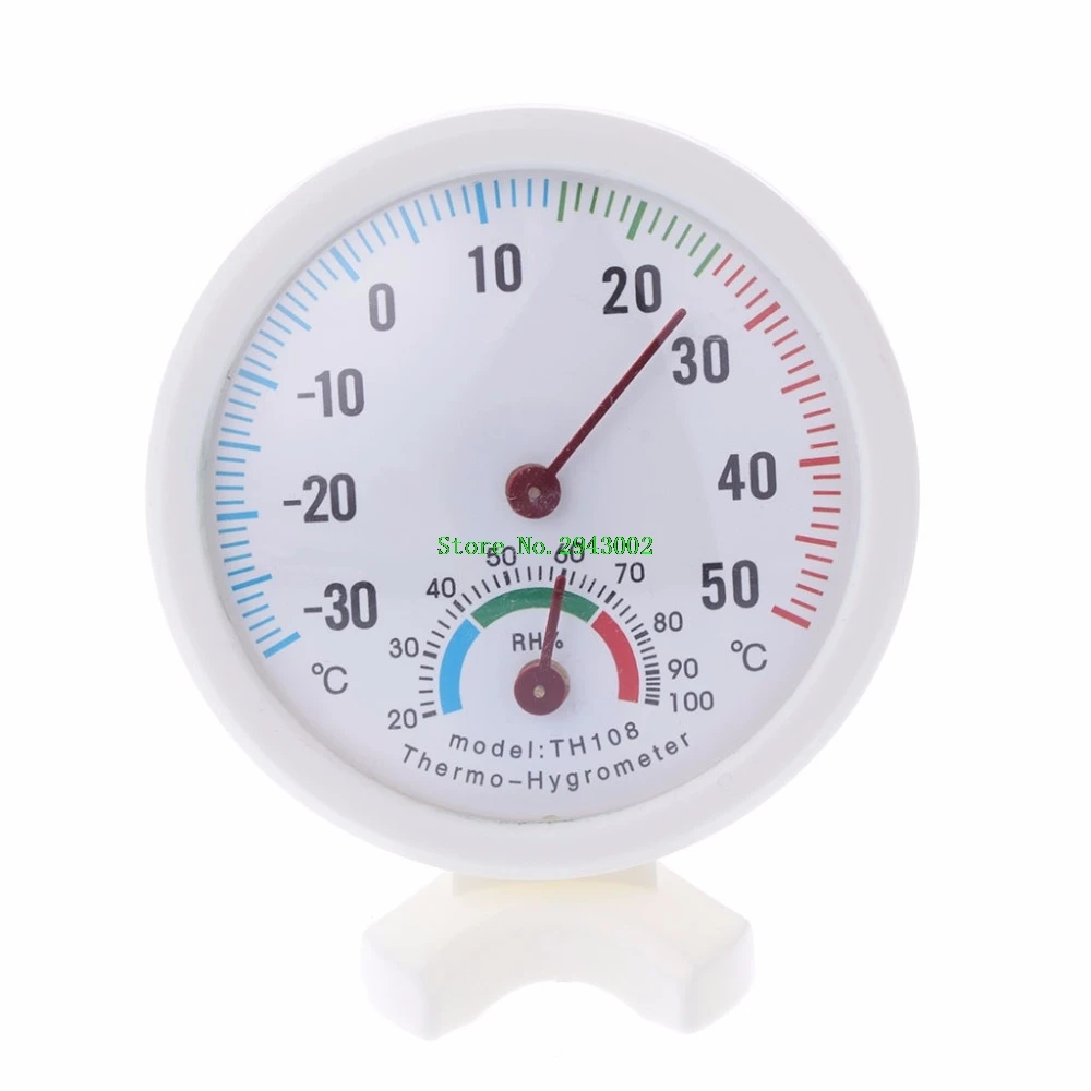 Round Shape Indoor Outdoor Wet Humidity Thermometer Hygrometer