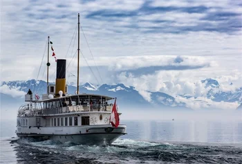 

Laeacco Cloudy Sea Ship Scenic Photography Backgrounds Customized Photographic Backdrops For Photo Studio