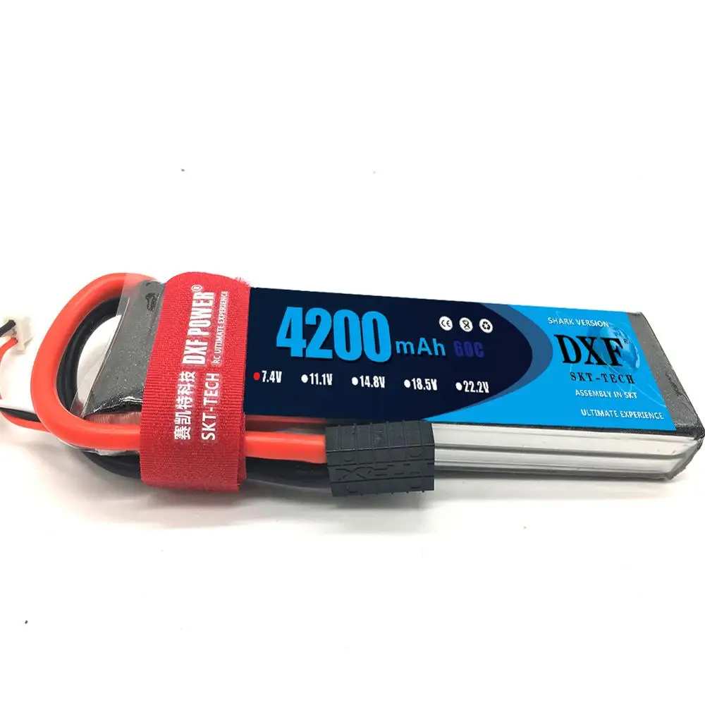 DXF 2S RC Дрон Lipo батарея 7 4 V 4200mAh 60C Li Po батареи для самолета квадрокоптера литий