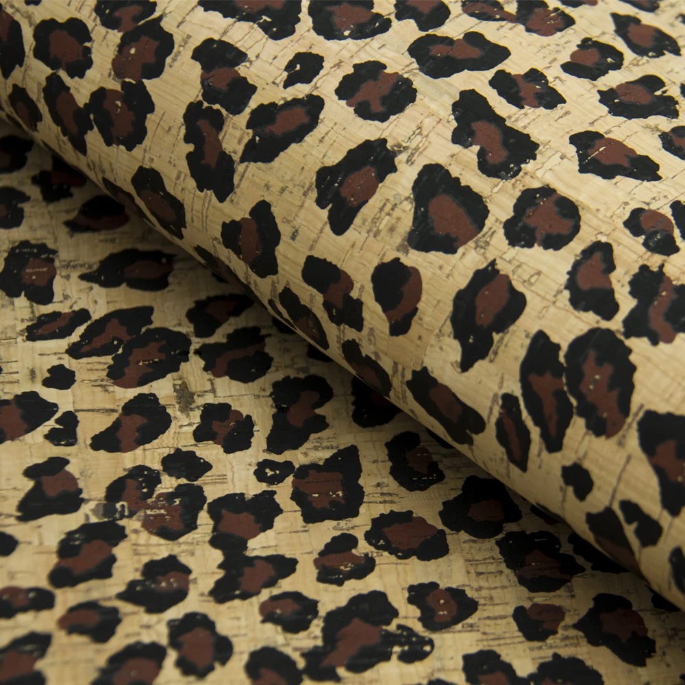

PORTUGAL cork fabric Leopard pattern Cork leather Vegan waterproof Abrasion resistance fabric COF-174