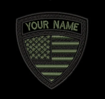Пользовательские вышивка США Америка военный щит имя патч, 2 шт же Персонализированные номер тег индивидуальный логотип ID для нескольких - Цвет: style5 iron on