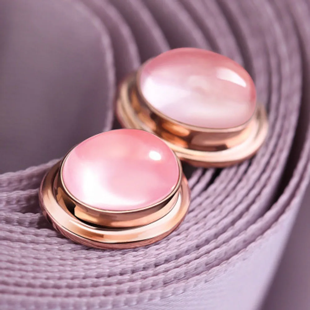 

New Natural Powder Crystal Furong Stone Round Earrings Temperament Women Jewelry Wholesale Price