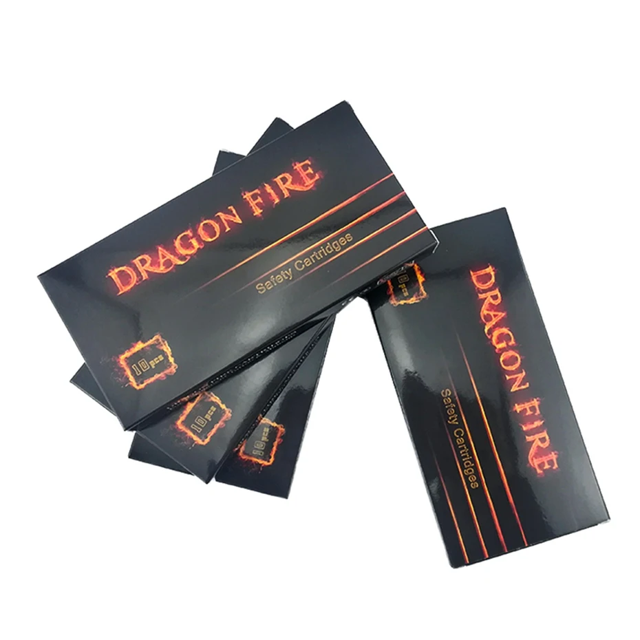 UPTATSUPPLY Dragon Fire 10 шт иглы для татуировки Одноразовые полуперманентные иглы для макияжа 5RM/7RM/9RM/11RM/13RM/15RM/17RM