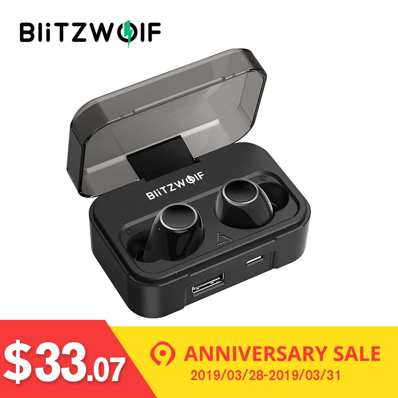 Blitzwolf BW-FYE3 Touch Control bluetooth V5.0 TWS True Wireless Earphone HiFi Stereo Bilateral Calls Sports Earbuds Headsets