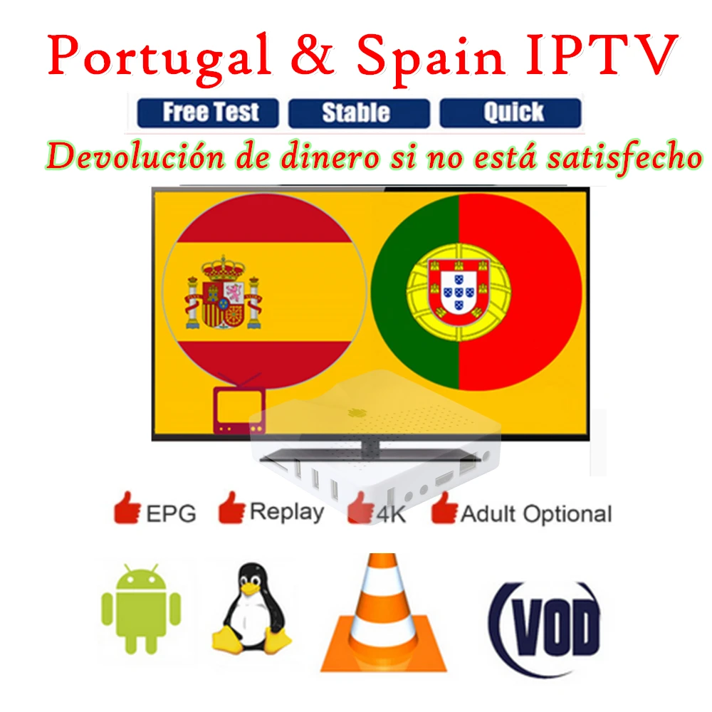 

2019 IPTV Spain Portugal IPTV Europe Subscription Stream Live TV code IPTV faster and stable IPTV Spain