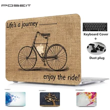 POSEIT For Alppe Macbook Pro 13 15 Touch Bar 13 15 Air 11 13 Pro 12 13 15 Retina Laptop Shell+Keyboard Cover+Dust plug