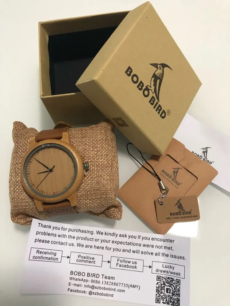 BOBO BIRD Bamboo Couple Casual Watches