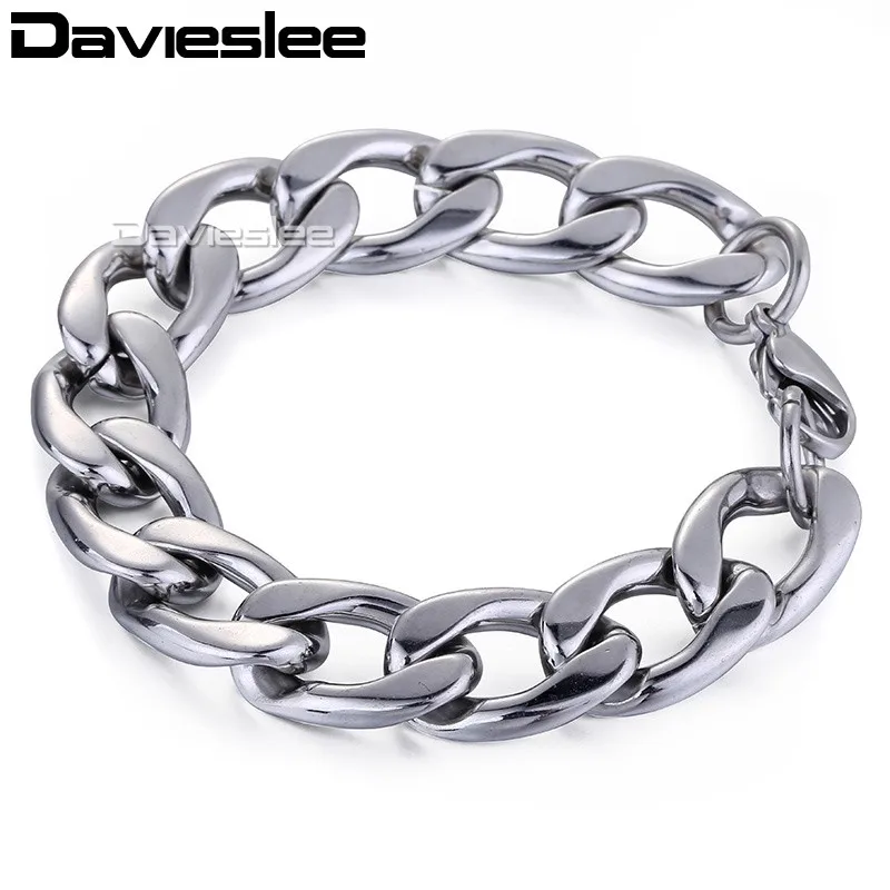 Pulsera magnética unisex de acero inoxidable plata dorado brillante pulido circonita