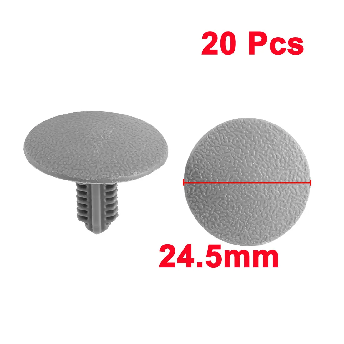 

X Autohaux 20 Pcs Gray Plastic Rivet Trim Panel Fastener Moulding Clips 7.5Mm Hole Dia