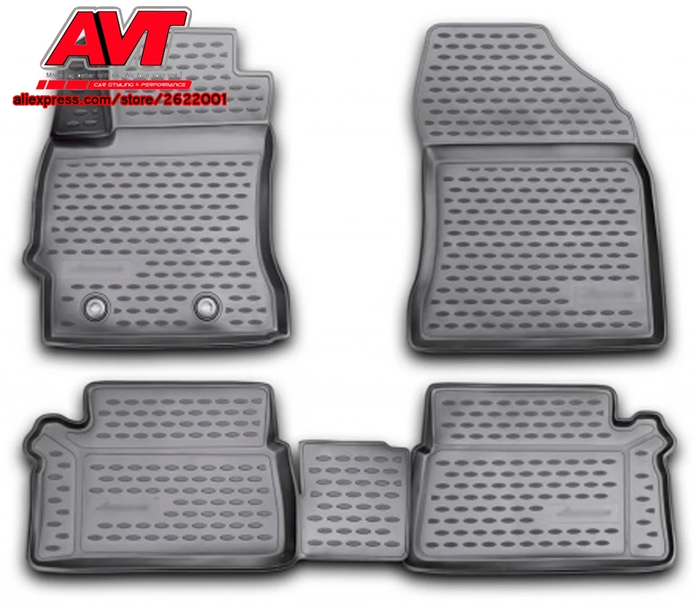 Коврики для Toyota Auris 2013-4 шт. резиновые коврики Нескользящие резиновые аксессуары для салона автомобиля