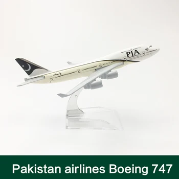 

16cm Pakistan Airlines Airplane Model Boeing 747 Metal Diecast Aviation Model PIA B747 Airway Aircraft Model Scale Toys 1:400