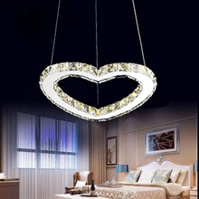 Люстра хрустальled chandelierНовый современный кристалл сердце светодио дный хрустальная лампа/осветительное оборудование светодио дный круг света Диаметр 300 мм кулон люстра с птичками