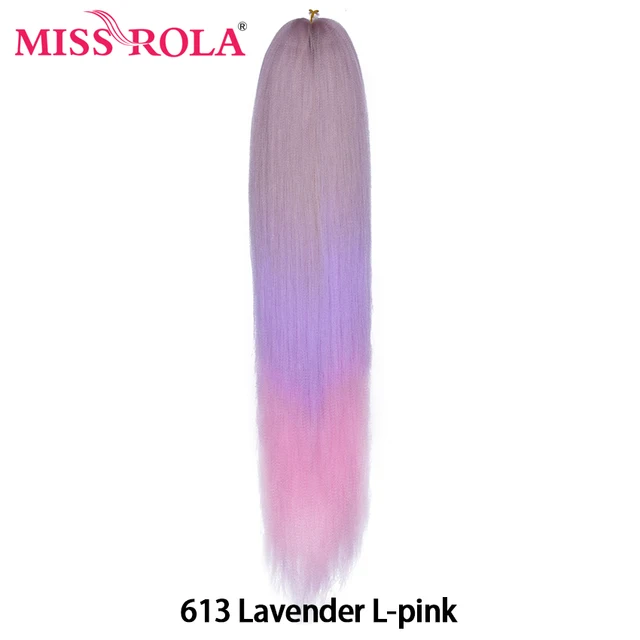 Miss Rola 22 Inch 60G Kanekalon Hair Synthetic Jumbo Braid Yaki Straight Hair Extension Pink Blonde Twist Braid Bulk Wholesale #530