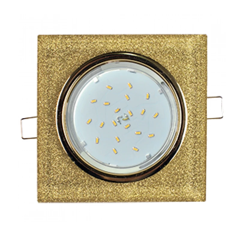 Ecola GX53 H4 5311 Glass Светильник встраиваемый для ламп Стекло Квадрат скошенный край
