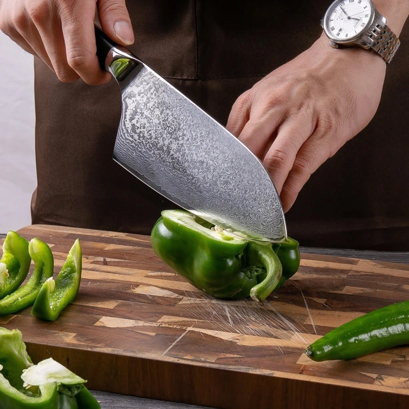  Damascus Cleaver Knife 7.2 Inch VG10 Japanese Damascus Steel Professional Butcher Tools 67 Layers C - 32934439545
