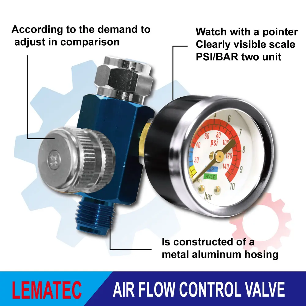 1/" LEMATEC регулятор воздушного потока пневматический аксессуар для краскопульта пневматический инструмент воздушный клапан управления воздушным потоком аксессуар для воздуха