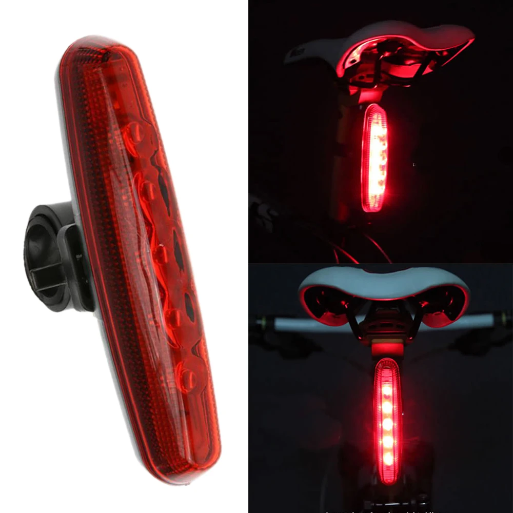 

2019 New Smart Bike Light Bicycle Rear led Taillight No USB Lantern 6 Mode Flash light Night Cycling Accessories Battery Charge