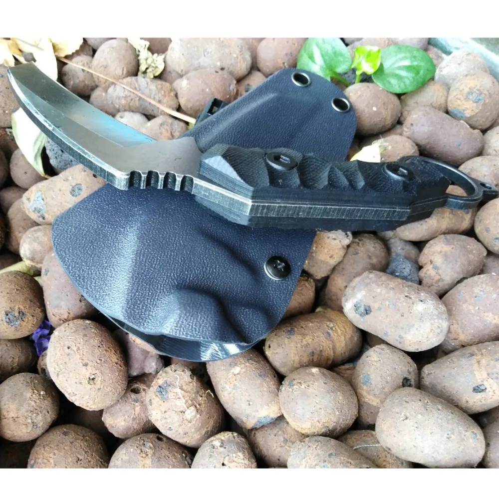 Тактический нож Karambit для кемпинга, выживания, охотничьи ножи, многофункциональные инструменты D2 лезвия с оболочкой Kydex