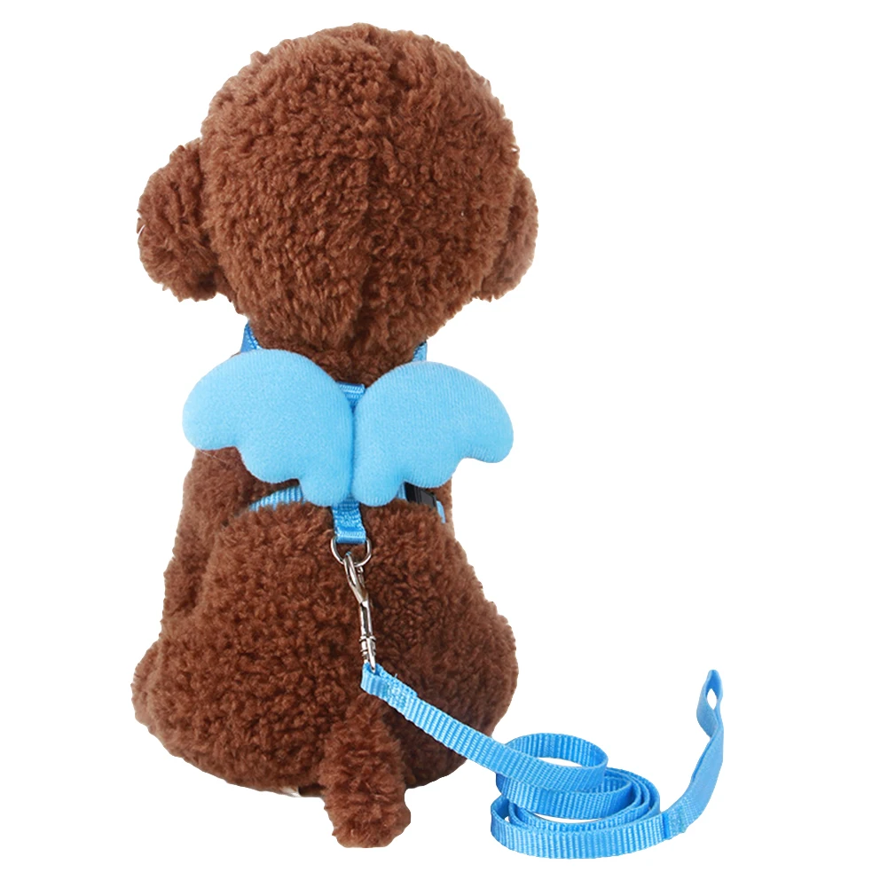 

TINGHAO Cute Angel Wing Adjustable Dog Pet Leash Traction Training Lead and Collars Set