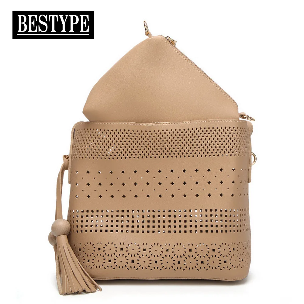 BESTYPE Для женщин Сумки модная открытая женская сумка PU кожа Композитный Crossbody Топ