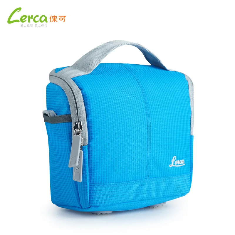 Сумка для наружной фотосъемки Lerca, мягкая мини-сумка, беззеркальная камера, сумка для Canon 60D 70D 100D 450D 500D 600D 550D - Цвет: blue