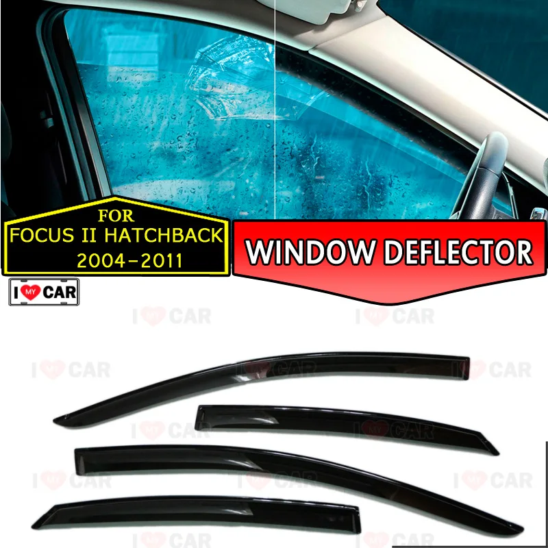 Оконный дефлектор для хэтчбека Ford Focus II 2004-2011 ветрозащитный козырек от солнца и