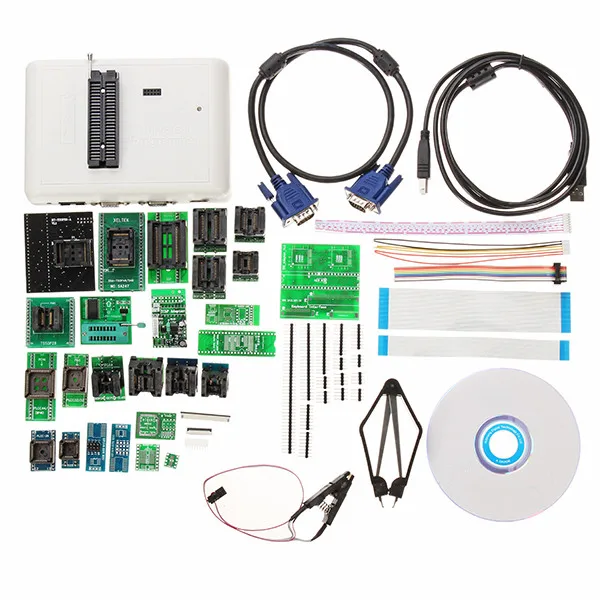 

New 38Pcs Original RT809H EMMC-Nand Flash Extremely Fast Universal Programmer Kit Programmer Adapters With Cables ISP CABLES