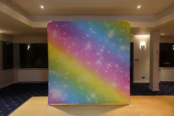 

No.650 and No.651 unicorn and tiffany double sided print pillow case background with stand for party